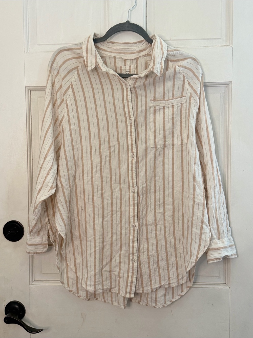 Aerie Striped Button-Up Shirt Beach cover shirt